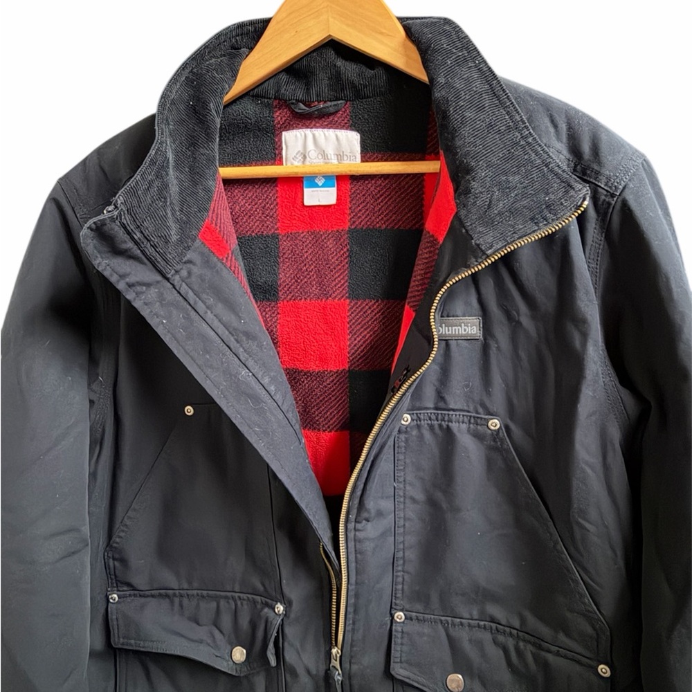 Columbia Men's Loma Vista Jacket, Navy Blue Mountain Red Plaid
